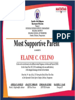 Certificate Most Supportive