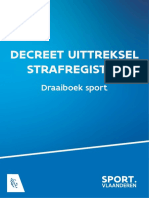 Decreet Uittreksel Strafregister: Draaiboek Sport