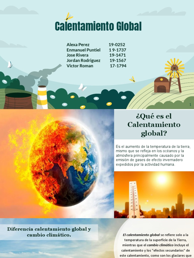Causas y Consecuencias del Calentamiento Global | PDF | Gases de efecto ...