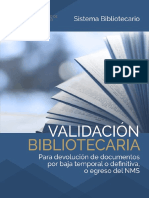 Manual de Validación Bibliotecaria. Universidad de Guanajuato
