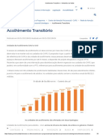 Acolhimento Transitório - Ministério Da Saúde