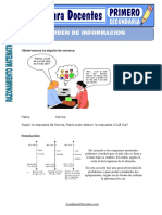 Orden de Informacion para Primero de Secundaria