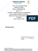 Distribuciones de Probabilidad para Variables Aleatorias Continuas Estadisticas