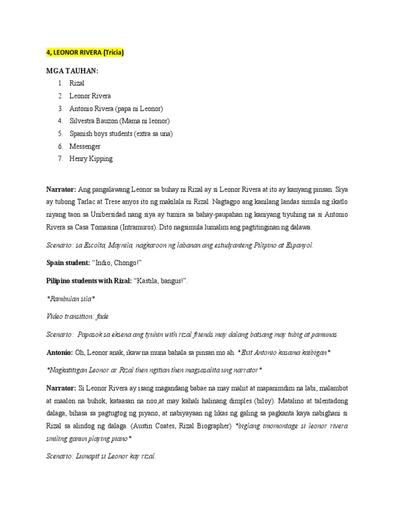 Rizal Script | PDF