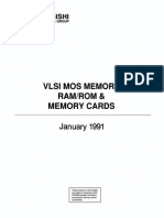 Mitsubishi VLSI MOS Memory RAM ROM and Memory Cards Jan91