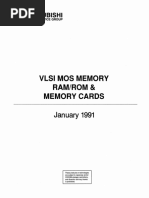 Mitsubishi VLSI MOS Memory RAM ROM and Memory Cards Jan91