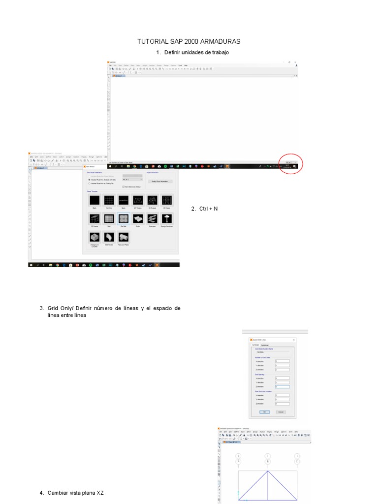 Tutorial SAP 2000: Diseño de Armaduras | PDF