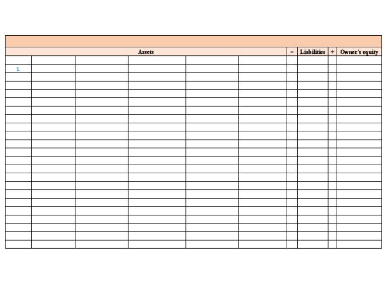 Accounting Table Blank | PDF