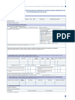 ANEXO 07. Formato de Notificación de Sospechas de Reacciones Adversas Por Los Profesionales de Salud