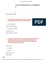 Evaluación de Atencion Al Usuario