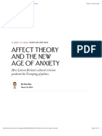 Affect Theory and The New Age of Anxiety