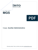 Apostila Auxiliar Administrativo Concurso MGS MG 2023