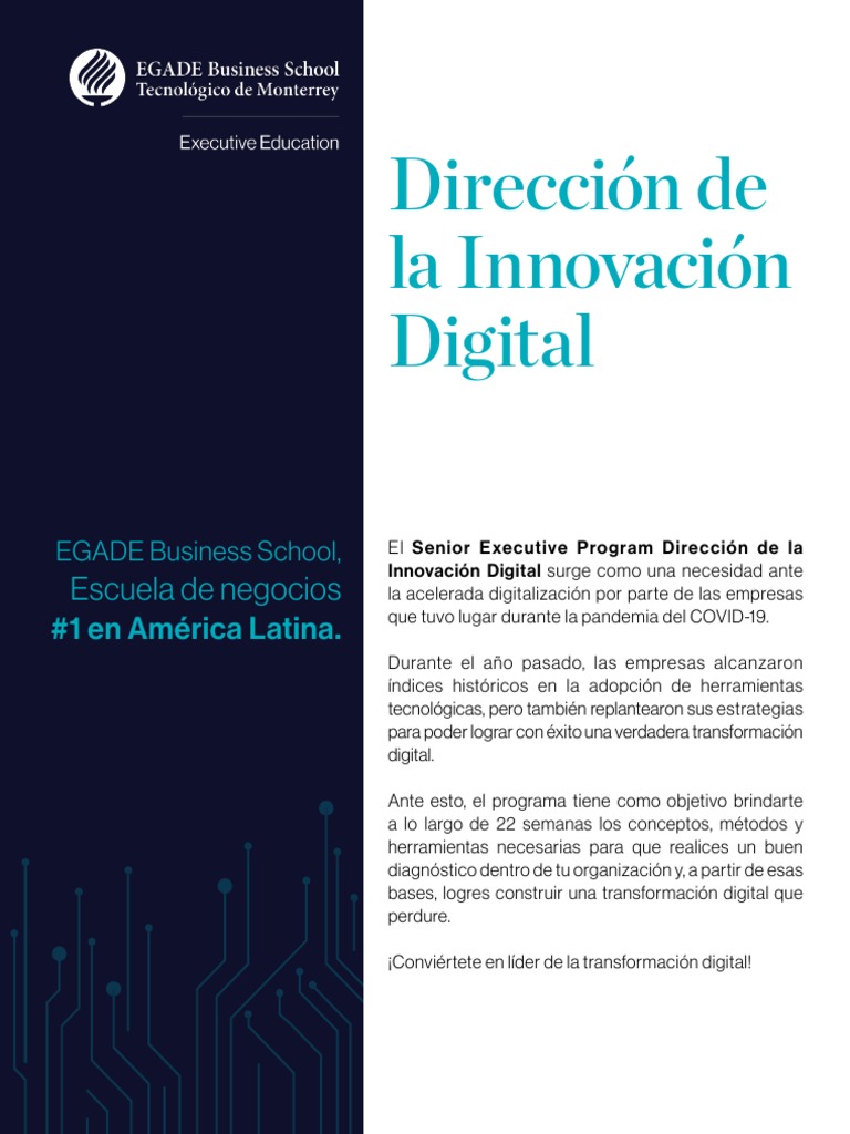 Lidera la Transformación Digital | PDF | Máster en Administración de ...