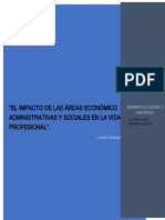 El Impacto de Las Áreas Económico Administrativas y Sociales en La Vida Profesional Desarrollo Social y Científico