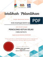 Sijil Penolong Ketua Kelas