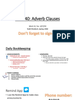 Dokumen - Tips Esl 340 Adverb Clauses Adjective Clauses Phrases Adverb Clauses Phrases