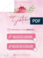 TERCEIRO LOTE - CARD Inscrição - Congresso de Mulheres em Sintonia