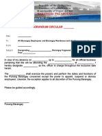 MEMORANDUM CIRCULAR Officer in Charge