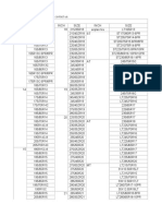 List of Tire Size