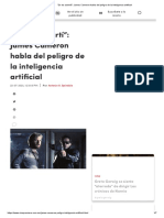 Se Los Advertí - James Cameron Habla Del Peligro de La Inteligencia Artificial