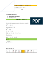 Desarrollo Funciones Cuadráticas