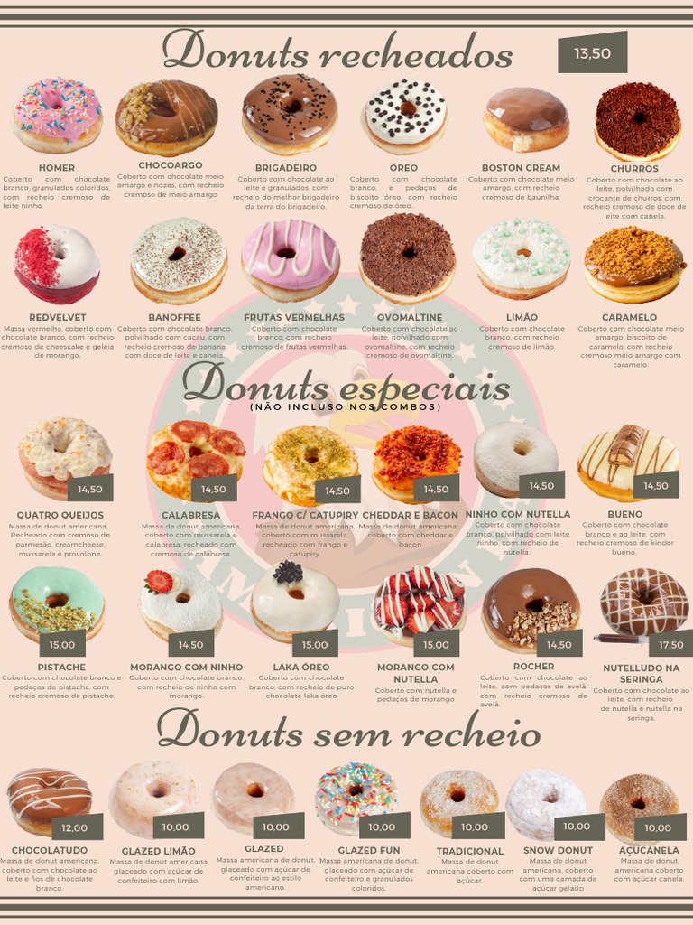 Donuts Coberto Com Chocolate Branco, Granulados Coloridos, Com Recheio  Cremoso de Leite Ninho - Deverdade. | PDF | Chocolate | Milkshake, image size:768x1024
