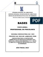 Bases PROF - PSIC-2da Convocatoria