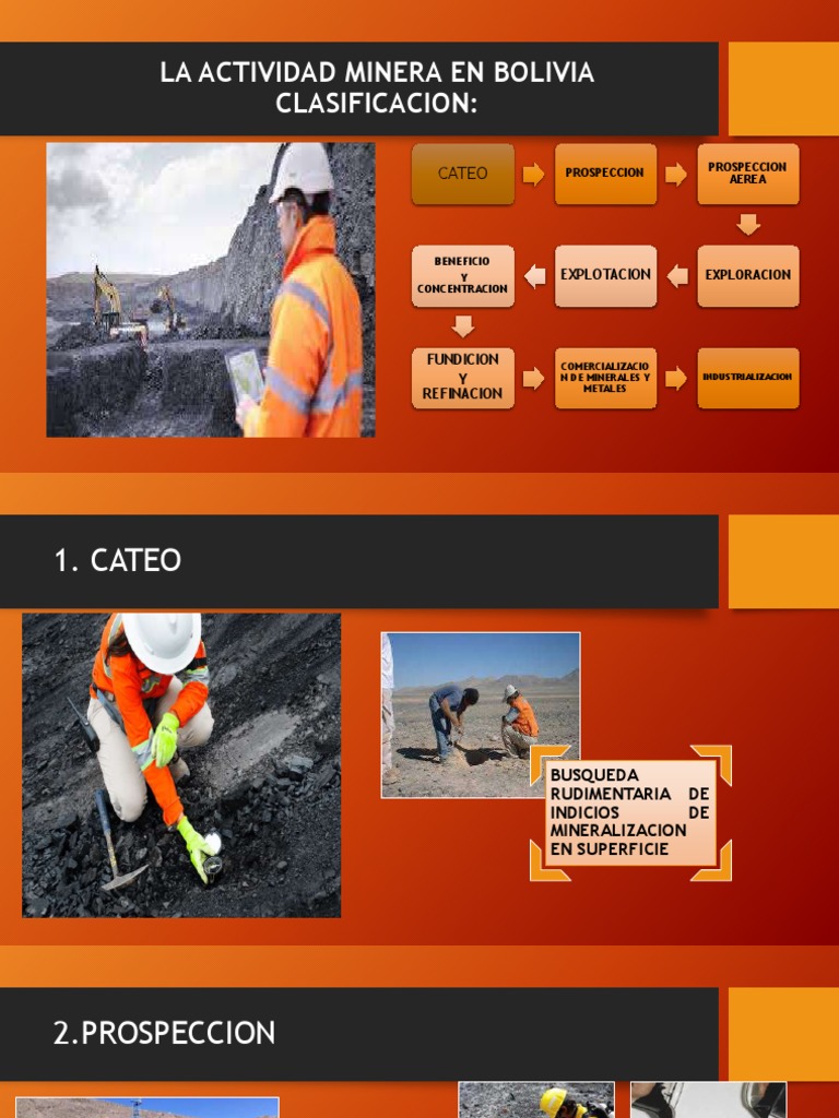 LA ACTIVIDAD MINERA EN BOLIVIA. Clasificacion Tema 5 | PDF | Minería ...