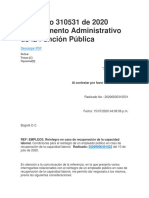 Concepto 310531 de 2020 Departamento Administrativo de La Función Pública