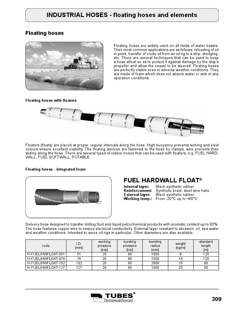 Floating Hoses and Equipment | PDF | Buoyancy | Hose