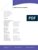 Salary Slip Document Template