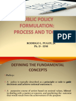 Public Policy Formulation Process Tools
