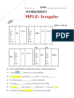 Pastsimpleirreg Exercise