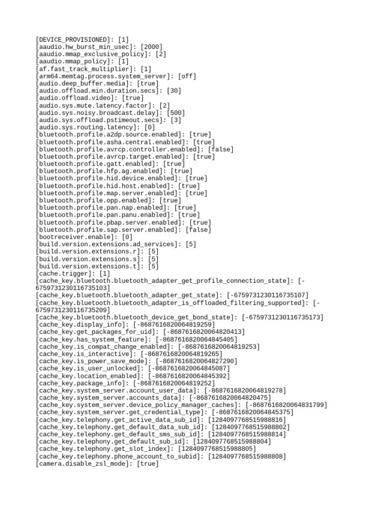 Android System Configuration Settings | PDF | Computing | Information ...