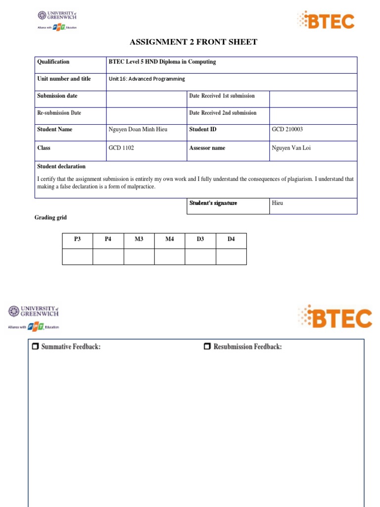 Assignment 2 - Advanced Programming | PDF | Class (Computer Programming ...