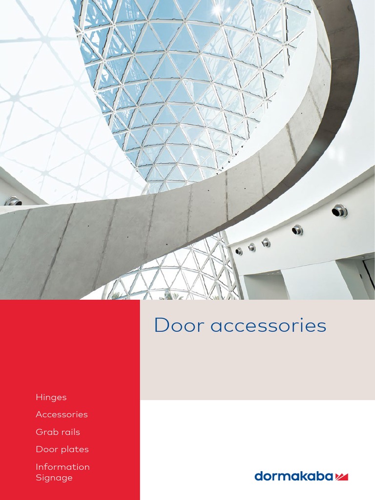 Dormakaba Door Accessories Catalogue | PDF | Door | Manufactured Goods