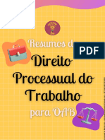 Resumos de Direito Processual Do Trabalho para OAB