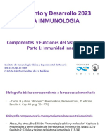 Disciplinar Inmunología Componentes y Funciones de SI 2023 PARTE 1