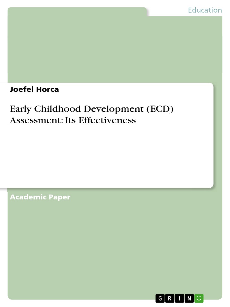 Early Childhood Development (ECD) Assessment: Its Effectiveness | PDF ...