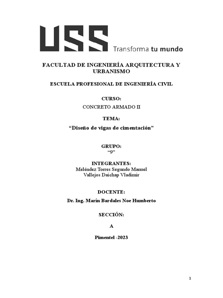 Diseño de Vigas de Cimentación | PDF | Fundación (Ingeniería) | Viga ...