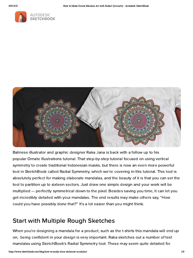 Mandala Art with Radial Symmetry | PDF | Graphics | Computer Graphics