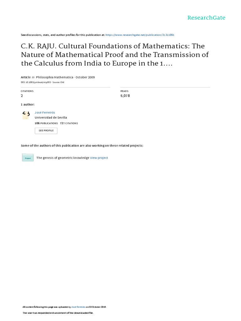 Cultural Foundations of Mathematics | PDF | Logic | Mathematics