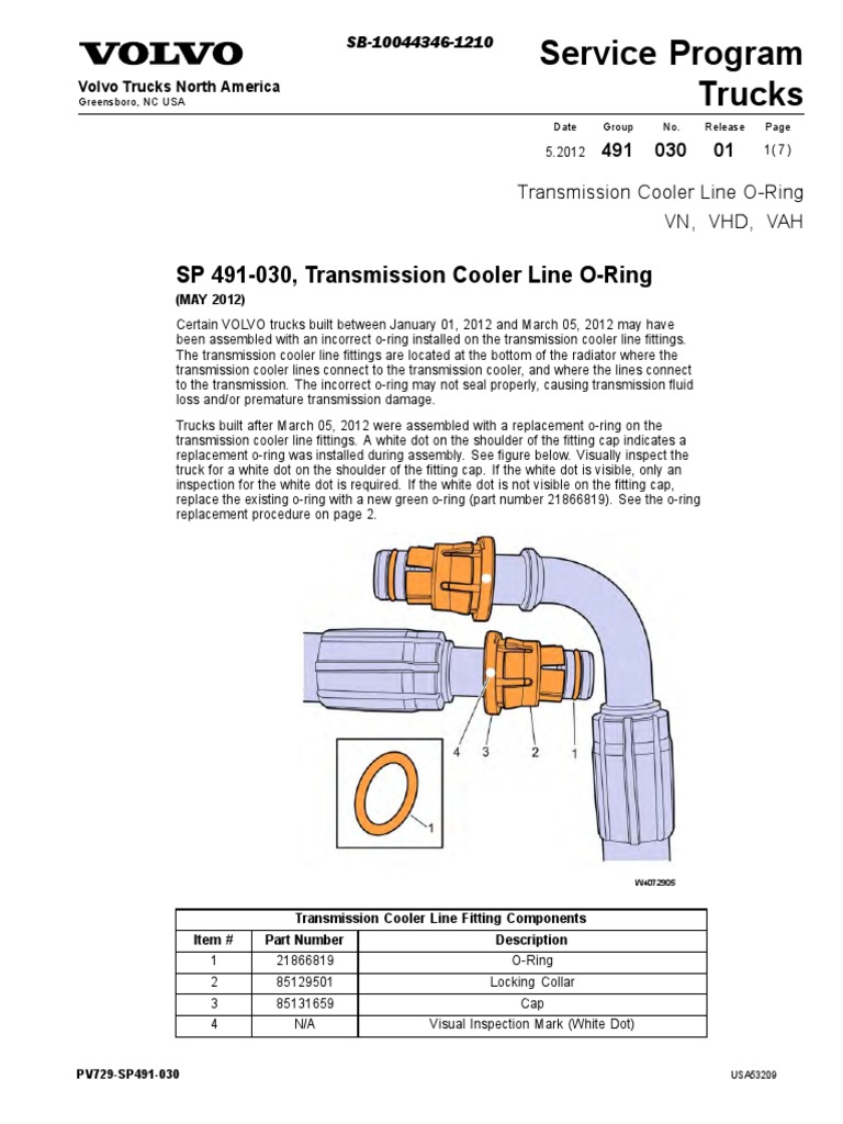Volvo Transmission Oil Line PDF Equipment Mechanical Engineering