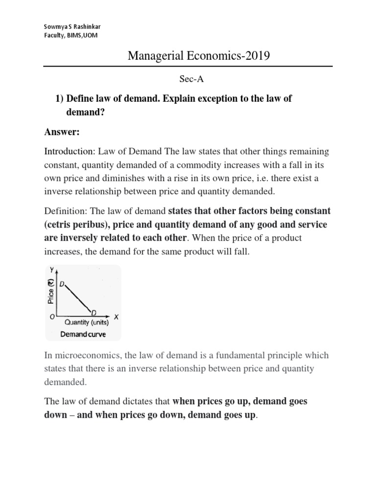 Solved Question Paper 2019 Managerial Economics Pdf Monopoly Cost