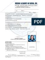 Steno Tutorial Student Information Data - Revised Form