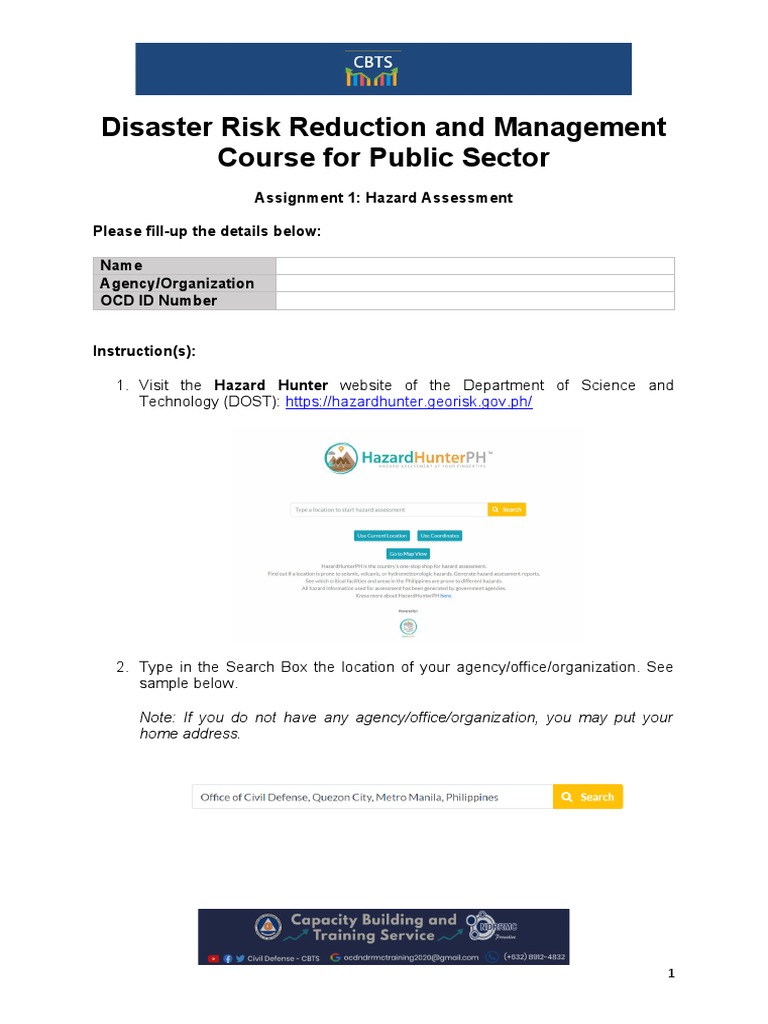 Assignment 1 Hazard Assessment | PDF