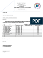 Letter of Request of Form 10