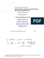 Physics of Sports 1st Edition Lisa Solution Manual