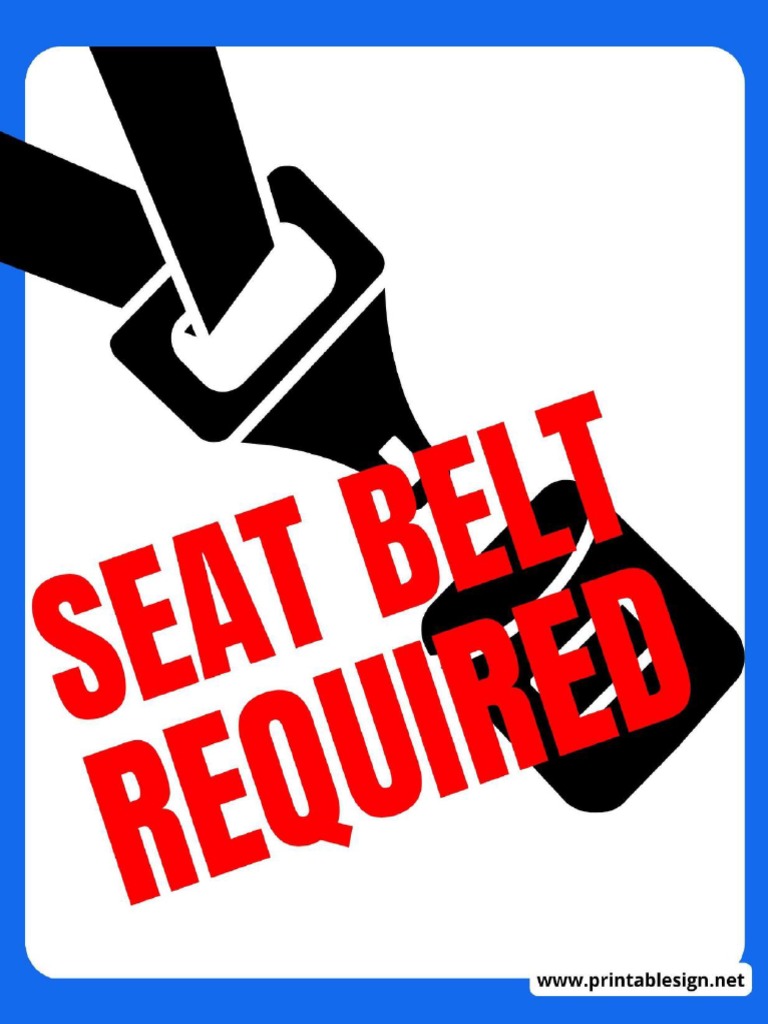 Seat Belt Required Signs PDF