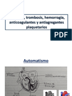 Arritmias, Trombosis, Hemorragia, Anticoagulantes y Antiagregantes Plaquetarios